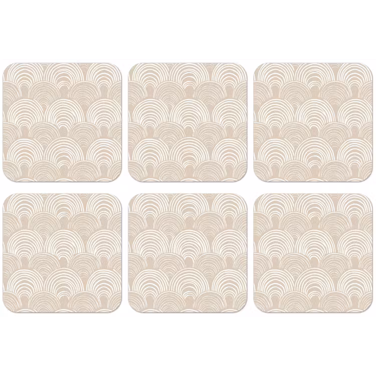 Golven - Structuur - Beige onderzetter kurk middel 366 -zkaufland3dotto