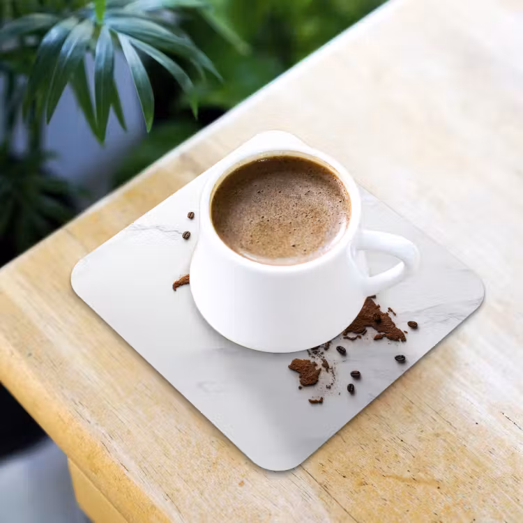 Wereldkaart - Koffie - Marmer onderzetter kurk middel -sfeer5