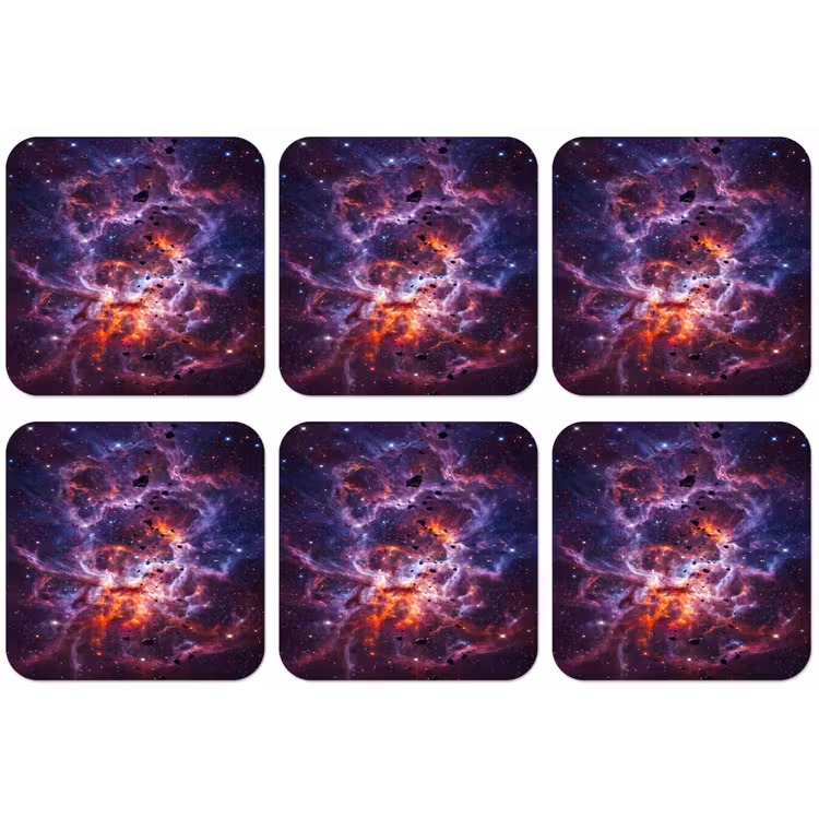 Space - Stars - Abstract - Colorful onderzetter kurk middel -zkaufland3dotto