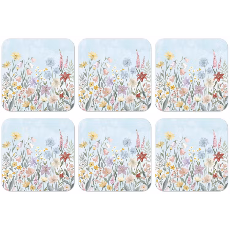 Weidebloemen - Illustratie - Kleurrijk onderzetter kurk middel -zkaufland3dotto