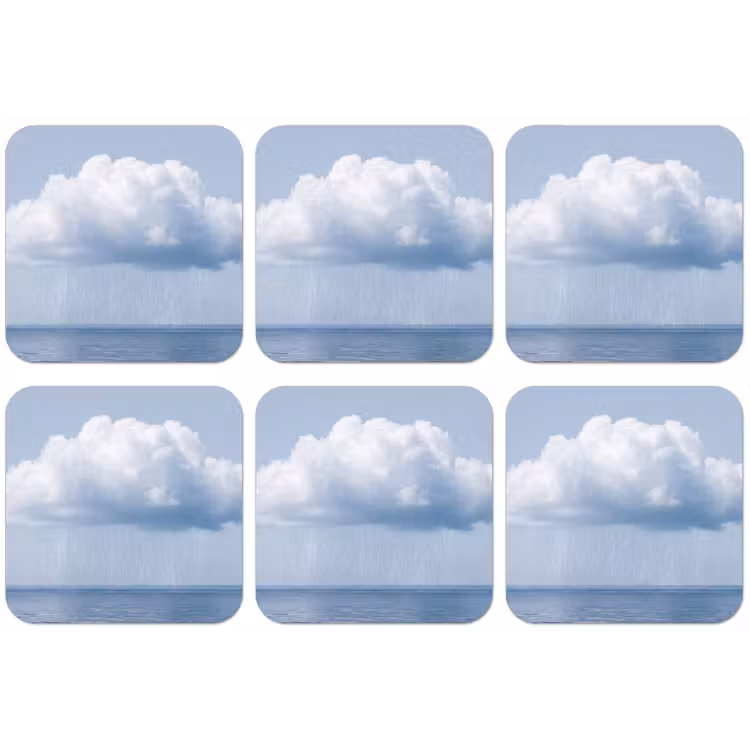 Untersetzer - Wolke – Regen – Natur - Wolk - Regen - Natuur onderzetter kurk middel