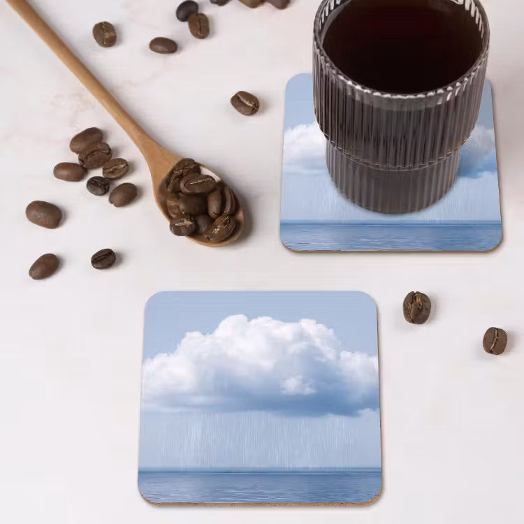 Untersetzer - Wolke – Regen – Natur - Wolk - Regen - Natuur onderzetter kurk middel