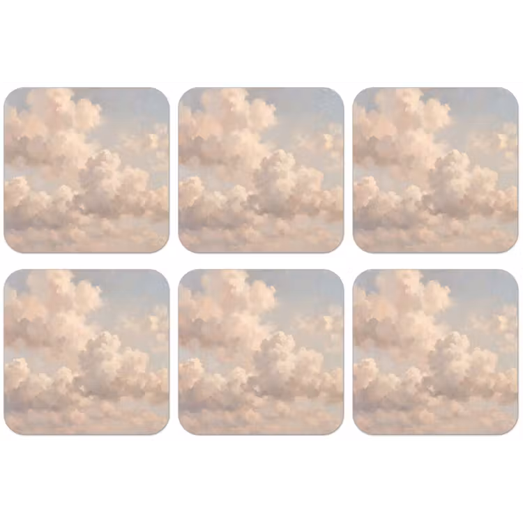 Wolken - Zacht - Natuur - Klassiek - Beige onderzetter kurk middel -zkaufland3dotto