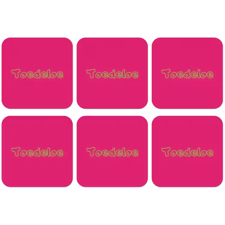 Toedeloe - Groen - Roze onderzetter kurk middel -zkaufland3dotto