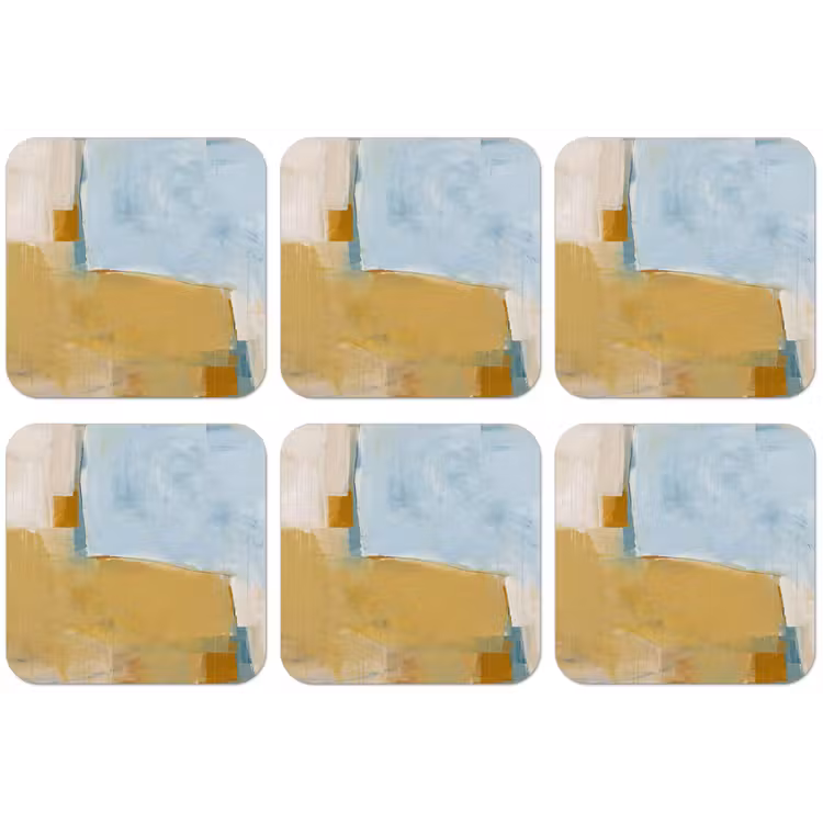 Abstract - Kleuren - Kunst - Modern - Blauw onderzetter kurk middel -zkaufland3dotto
