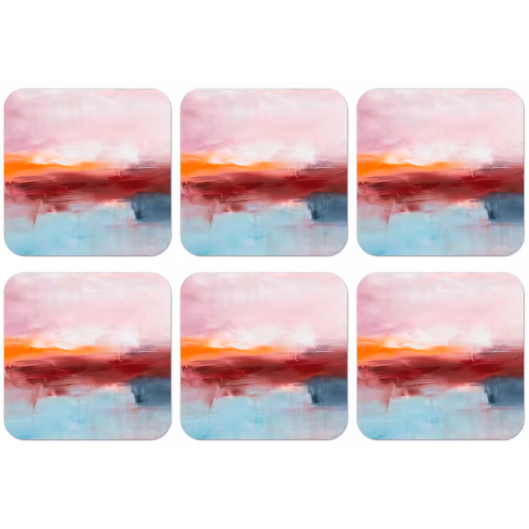 Abstract - Kleuren - Modern - Kunst - Roze onderzetter kurk middel -zkaufland3dotto