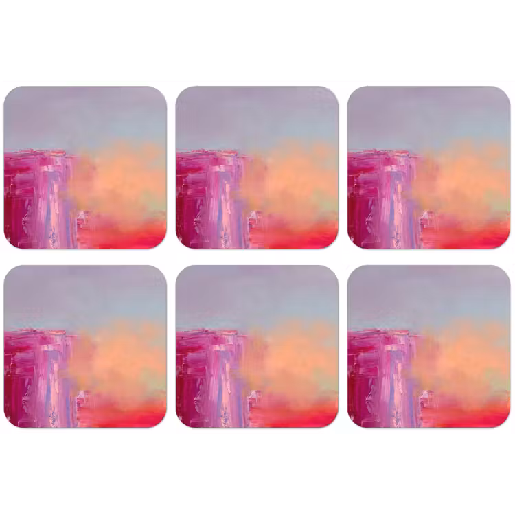 Abstract - Kleuren - Modern - Roze onderzetter kurk middel -zkaufland3dotto
