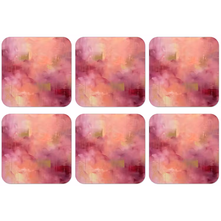 Abstract - Kleuren - Modern - Roze - Paars onderzetter kurk middel -zkaufland3dotto