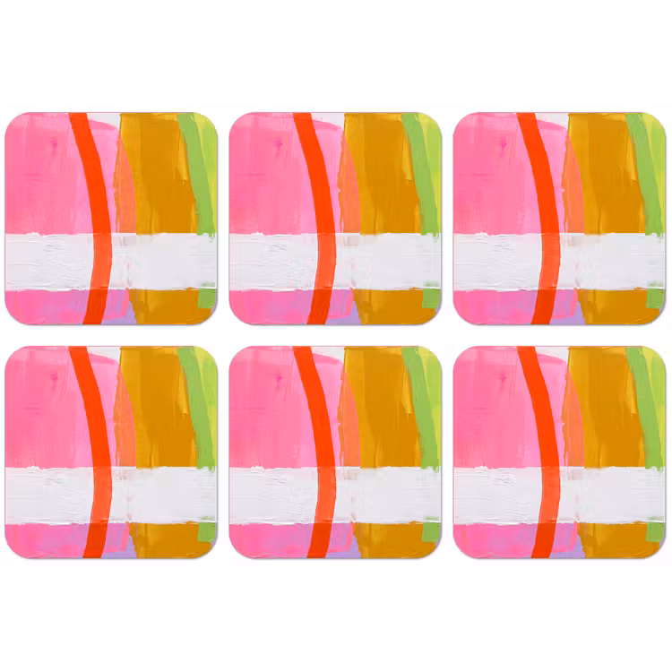 Abstract - Kleurrijk - Vormen - Modern - Kunst onderzetter kurk middel -zkaufland3dotto