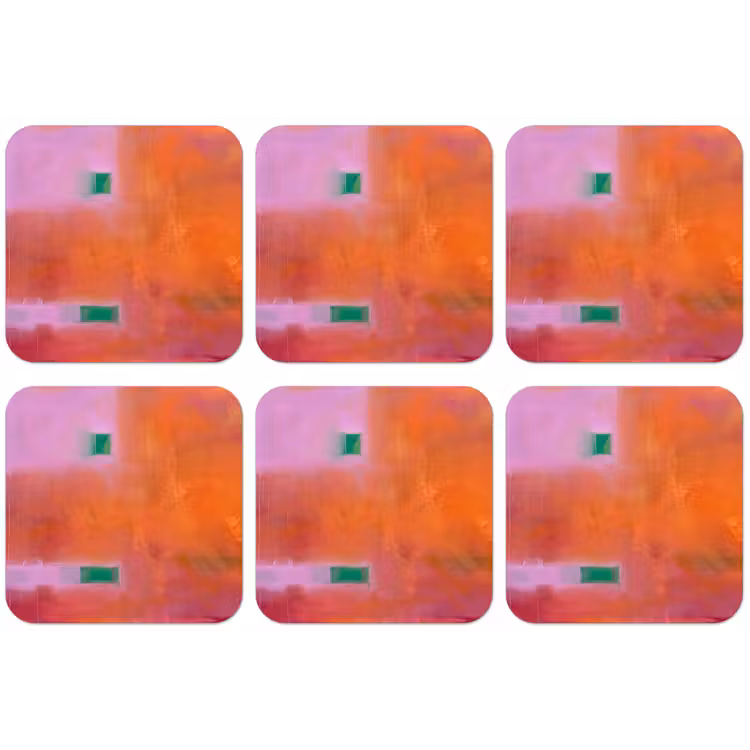 Abstract - Vlakken - Kunst - Modern - Oranje onderzetter kurk middel -zkaufland3dotto