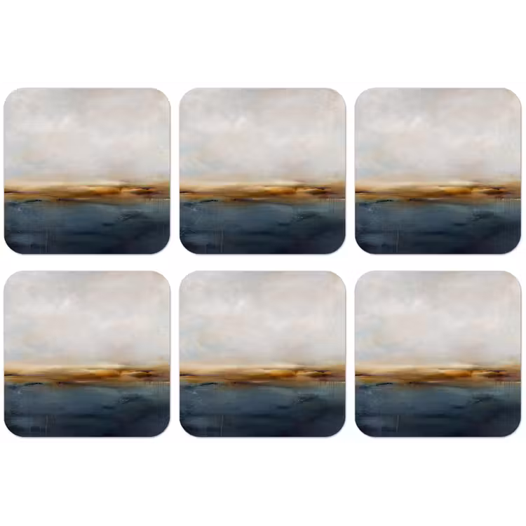 Abstract - Horizon - Water - Modern - Beige onderzetter kurk middel -zkaufland3dotto