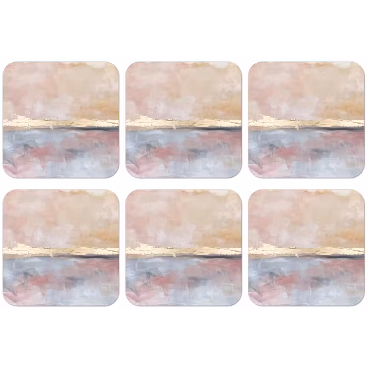 Abstract - Horizontaal - Kunst - Roze - Goud onderzetter kurk middel -zkaufland3dotto
