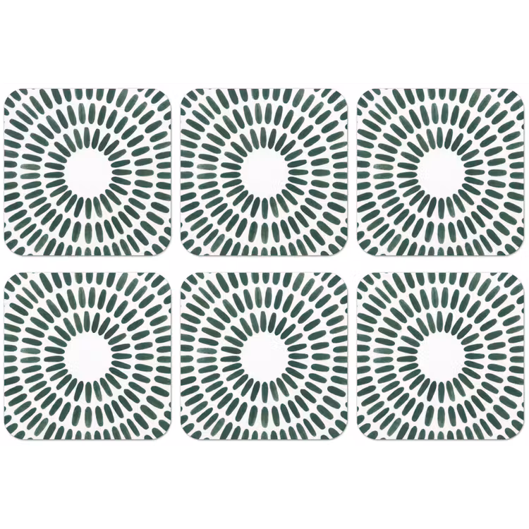 Abstract - Cirkel - Patroon - Modern - Groen onderzetter kurk middel -zkaufland3dotto