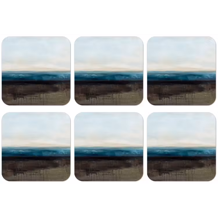 Abstract - Landschap - Horizon - Blauw - Modern onderzetter kurk middel -zkaufland3dotto