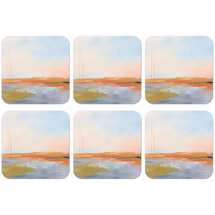 Abstract - Landschap - Horizon - Modern - Kleurrijk onderzetter kurk middel -zkaufland3dotto