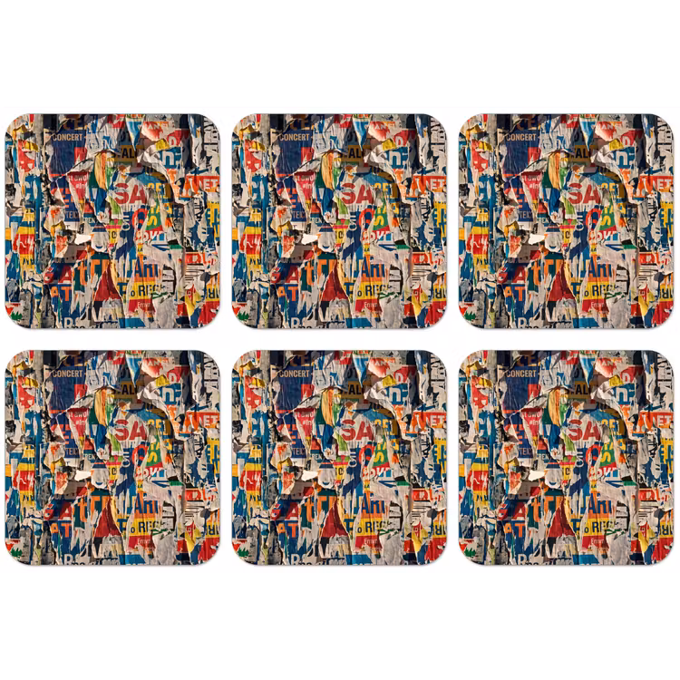 Abstract - Gelaagd papier - Urban - Modern - Kleurrijk onderzetter kurk middel -zkaufland3dotto