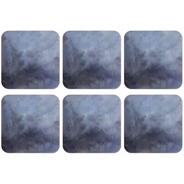 Abstract - Kwaststreken - Modern - Kunst - Grijs onderzetter kurk middel -zkaufland3dotto