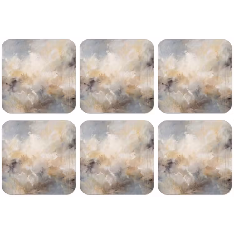Abstract - Wolken - Sfeervol - Beige - Grijs onderzetter kurk middel -zkaufland3dotto