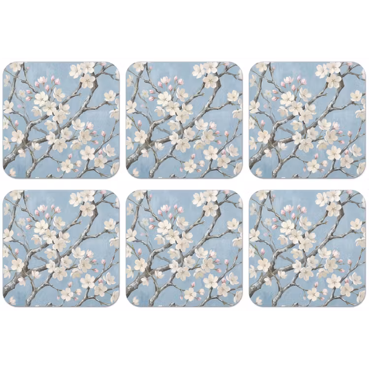 Takken - Kersenbloesem - Blauw onderzetter kurk middel -zkaufland3dotto