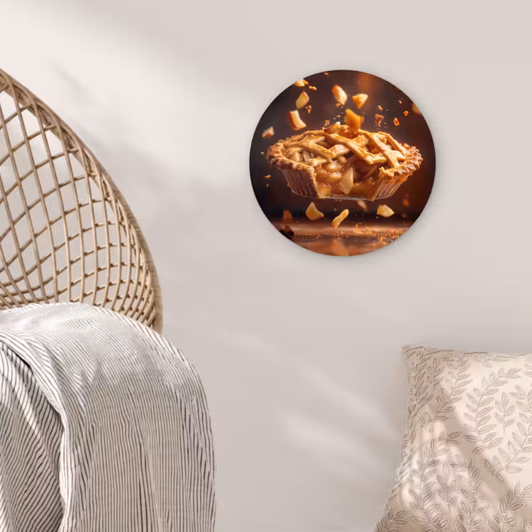 Appel - Taart - Warm - Eten Wandcirkel plexiglas klein -sfeer5