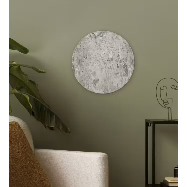 Beton - Grijs - Muur Wandcirkel plexiglas klein 852 -sfeer3