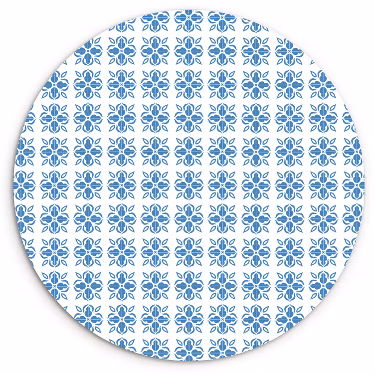 Zee - Sfeer - Blauw - Wit Wandcirkel plexiglas klein 852 -3d