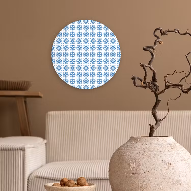Zee - Sfeer - Blauw - Wit Wandcirkel plexiglas klein 852 -sfeer1