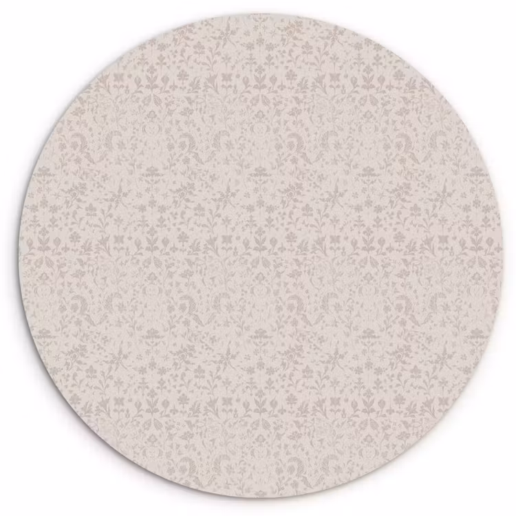 Bloemen - Bladeren - Licht - Taupe Wandcirkel plexiglas klein 852 -3d
