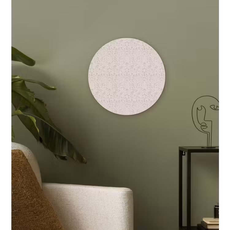 Bloemen - Bladeren - Licht - Taupe Wandcirkel plexiglas klein 852 -sfeer3