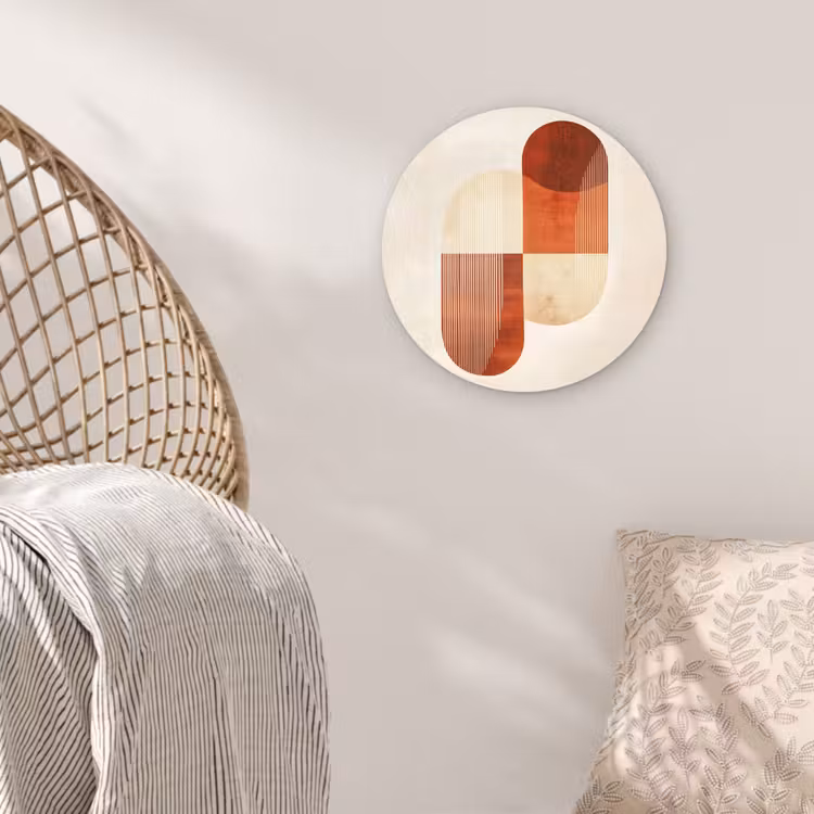 Bogen - Beige - Vormen Wandcirkel plexiglas klein -sfeer5