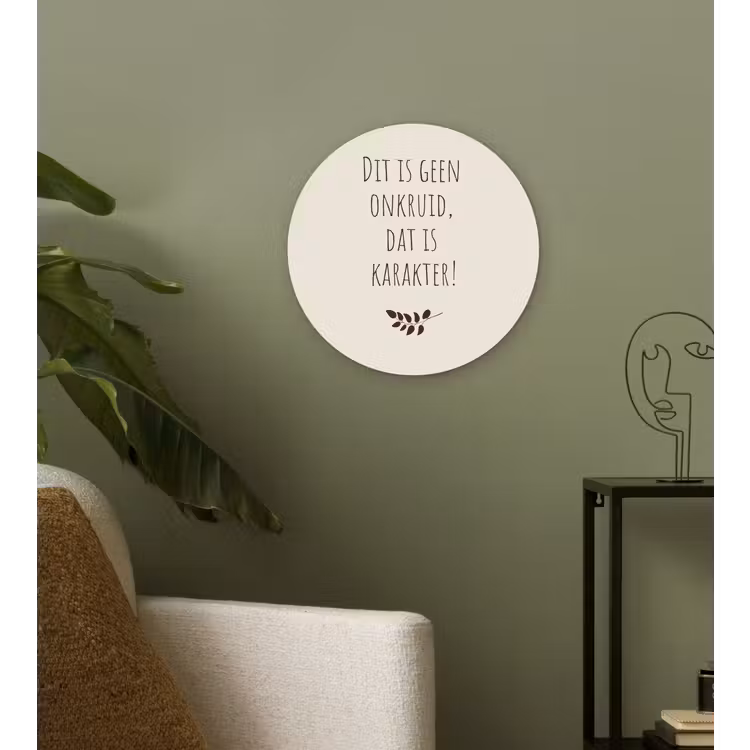 Bruin - Minimalistisch - Quote - Zomer Wandcirkel plexiglas klein -sfeer3