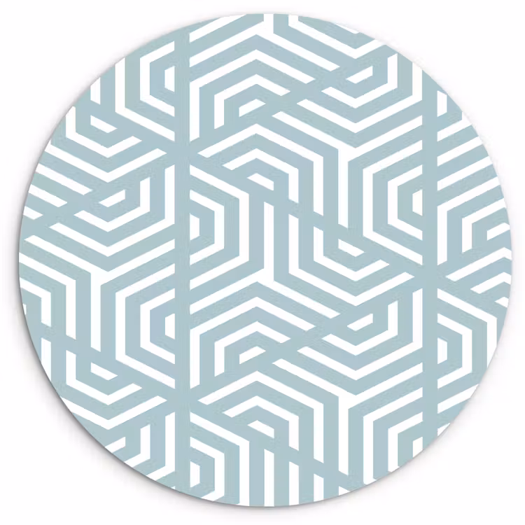 Design - Geometrie - Patroon - Driehoek Wandcirkel plexiglas klein 852 -3d