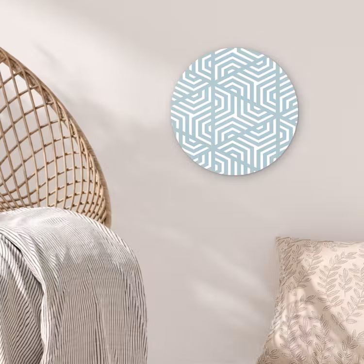 Design - Geometrie - Patroon - Driehoek Wandcirkel plexiglas klein 852 -sfeer5