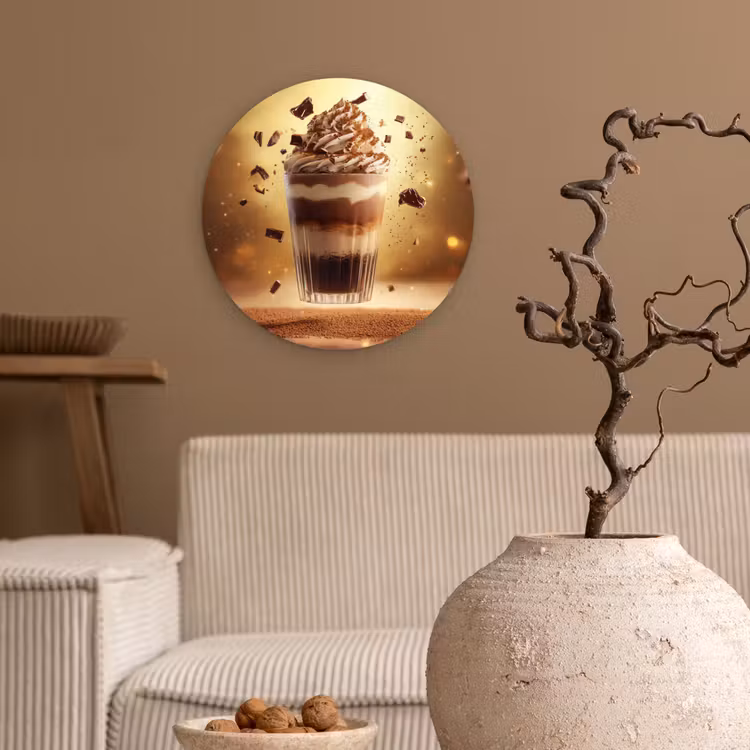Dessert - Chocolade - Zoet - Eten Wandcirkel plexiglas klein -sfeer1