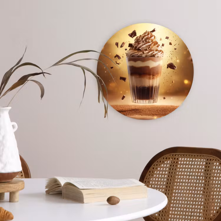 Dessert - Chocolade - Zoet - Eten Wandcirkel plexiglas klein -sfeer4