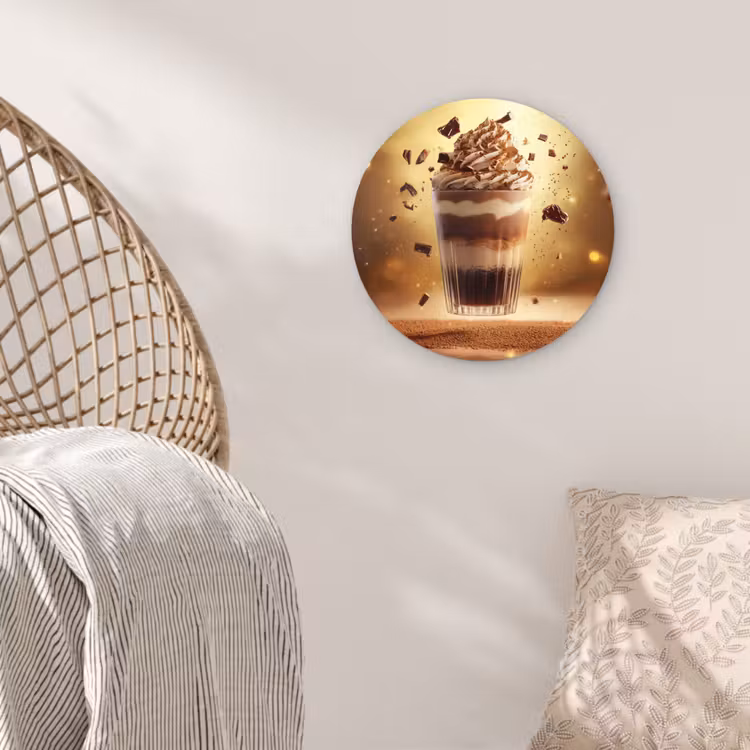 Dessert - Chocolade - Zoet - Eten Wandcirkel plexiglas klein -sfeer5