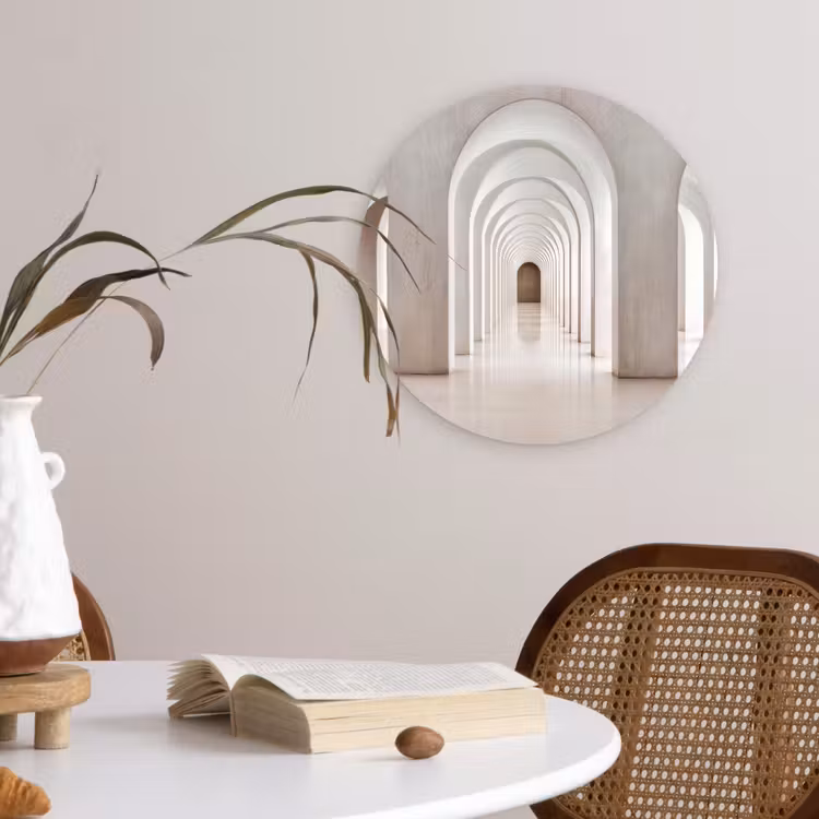 Hal - Bogen - Symmetrisch - Modern Wandcirkel plexiglas klein -sfeer4