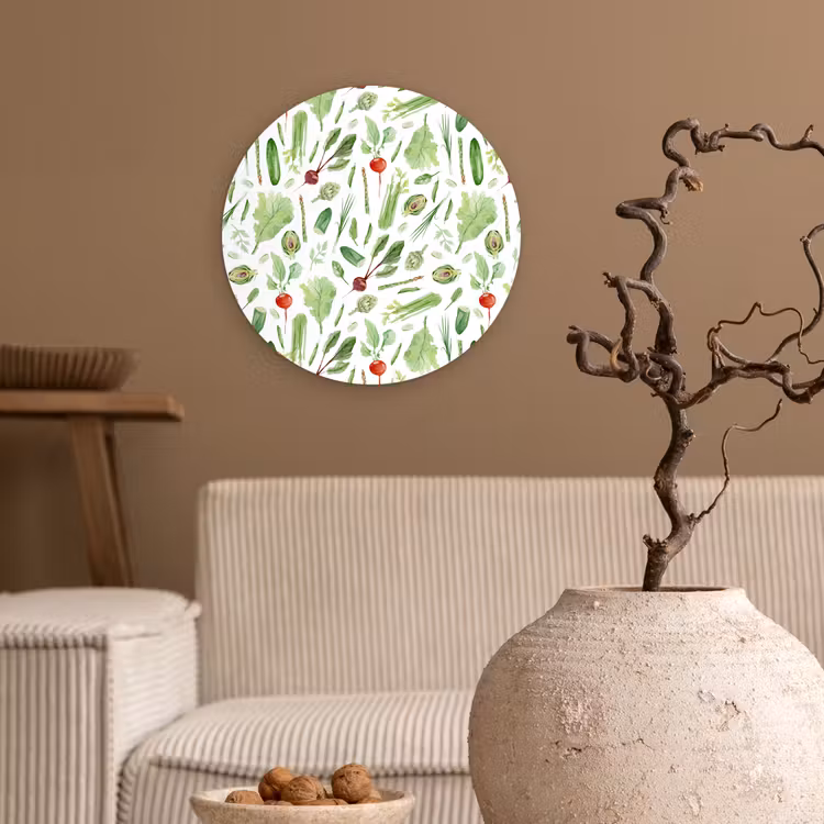 Groente - Mix - Groen - Rood Wandcirkel plexiglas klein 852 -sfeer1