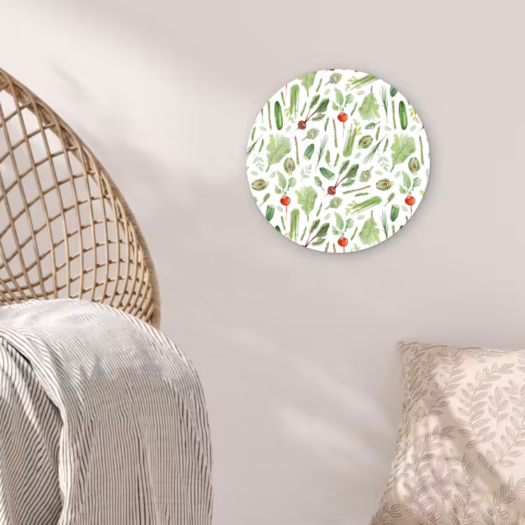 Groente - Mix - Groen - Rood Wandcirkel plexiglas klein 852 -sfeer5