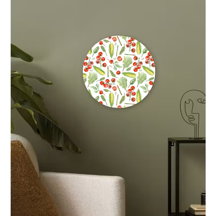 Groentemix - Tomaat - Mais - Sla Wandcirkel plexiglas klein 852 -sfeer3