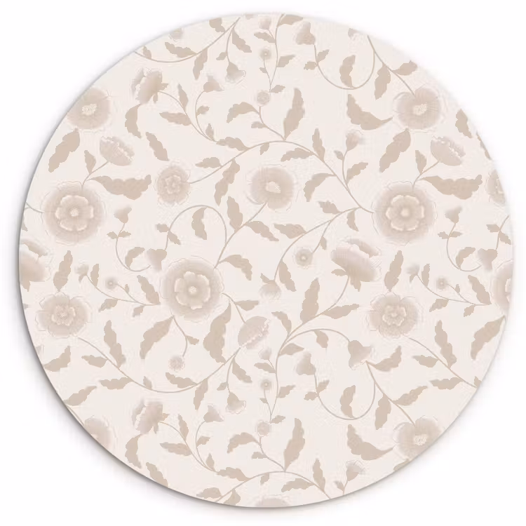 Sierlijk - Bloemen - Blush Wandcirkel plexiglas klein 852 -3d