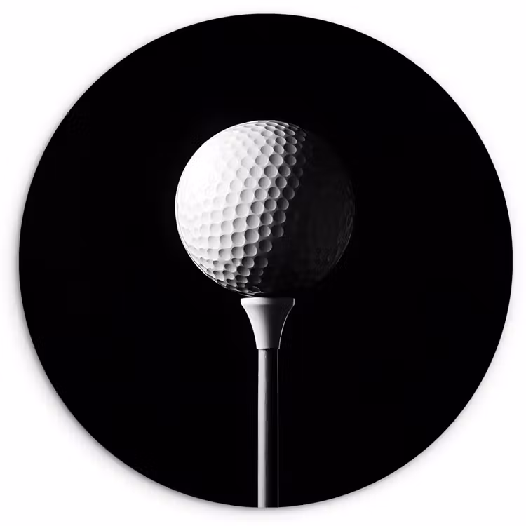 Golfbal - Minimalistisch - Wit Wandcirkel plexiglas klein -3d