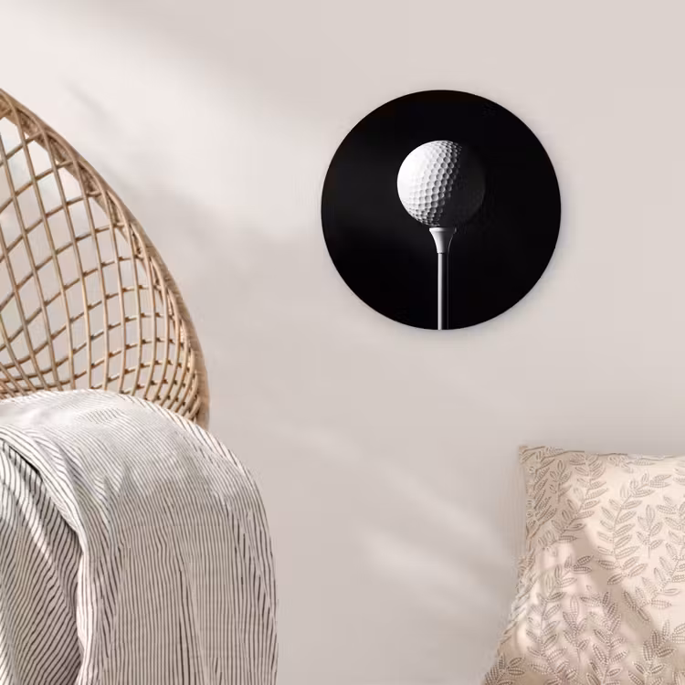 Golfbal - Minimalistisch - Wit Wandcirkel plexiglas klein -sfeer5