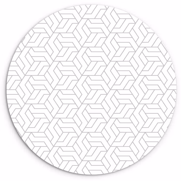 Grafisch - Patroon - Modern - Hexagon Wandcirkel plexiglas klein 852 -3d