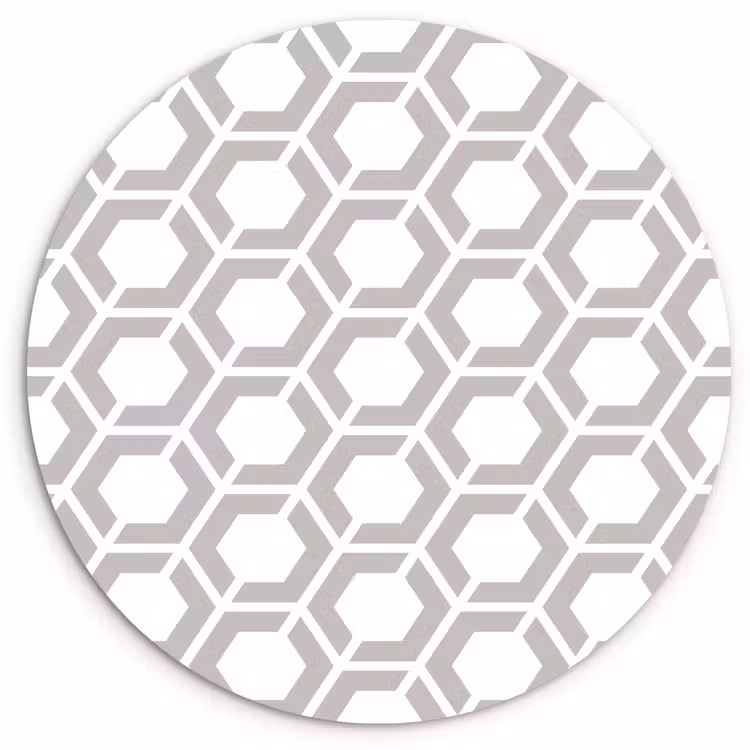 Grafisch - Patroon - Modern - Hexagon Wandcirkel plexiglas klein 852 -3d