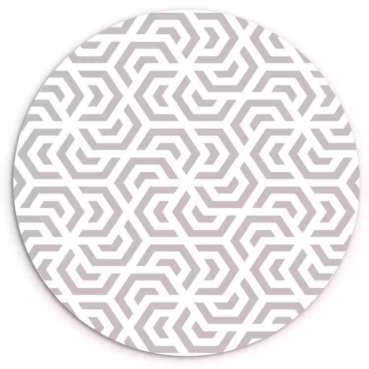 Grafisch - Patroon - Modern - Hexagon Wandcirkel plexiglas klein 852 -3d