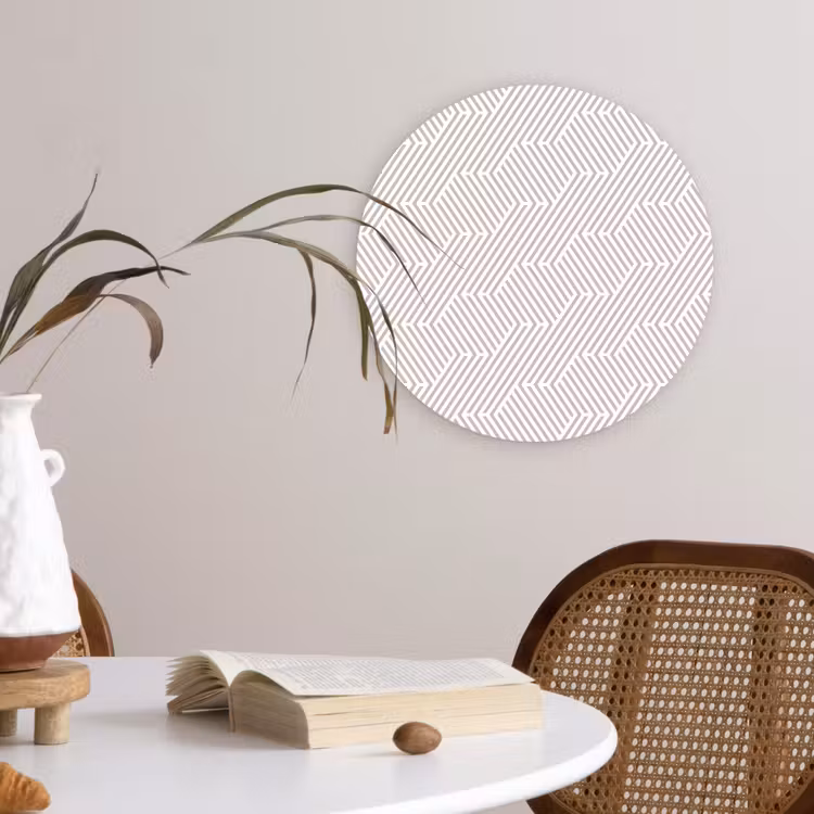 Grafisch - Patroon - Modern - Geometrisch Wandcirkel plexiglas klein 852 -sfeer4