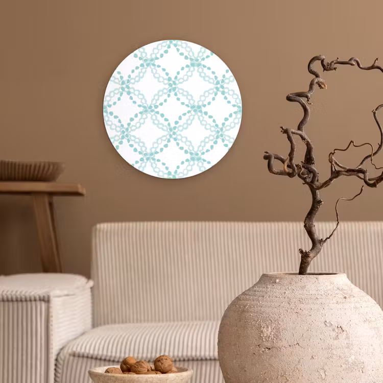 Groen - Patroon - Vormen Wandcirkel plexiglas klein 852 -sfeer1