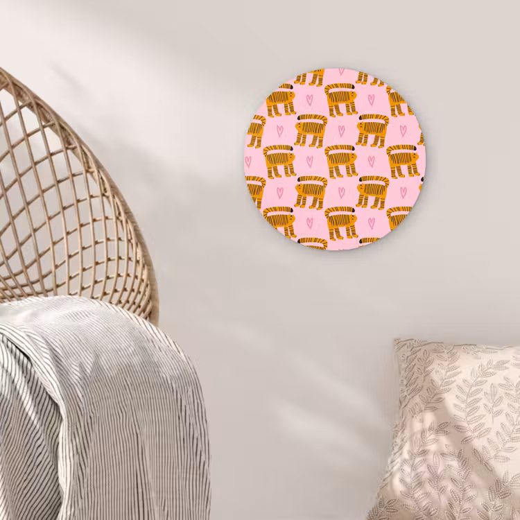 Katten - Roze - Hartjes Wandcirkel plexiglas klein 852 -sfeer5