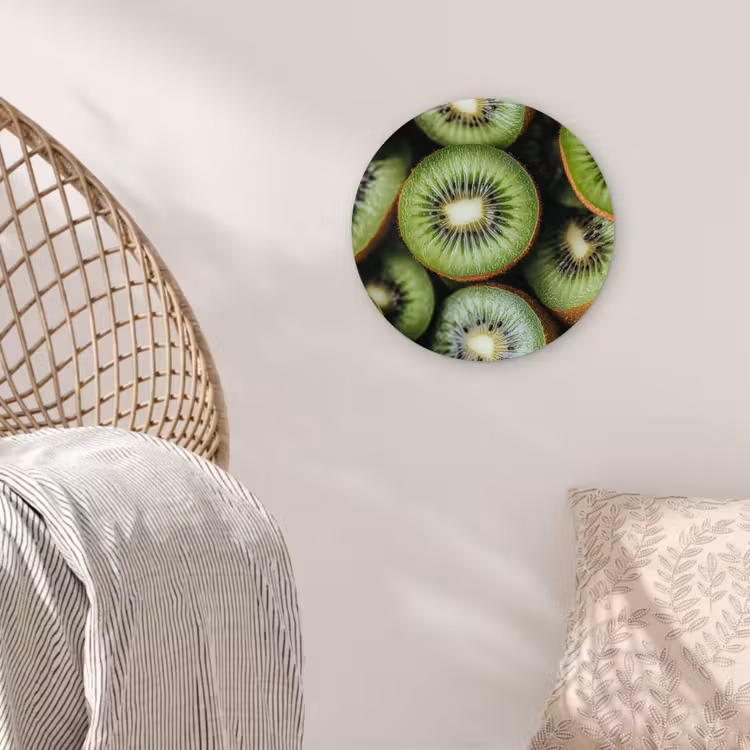 Kiwi - Fruit - Groen Wandcirkel plexiglas klein -sfeer5